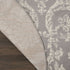 2' X 4' Gray Damask Power Loom Area Rug